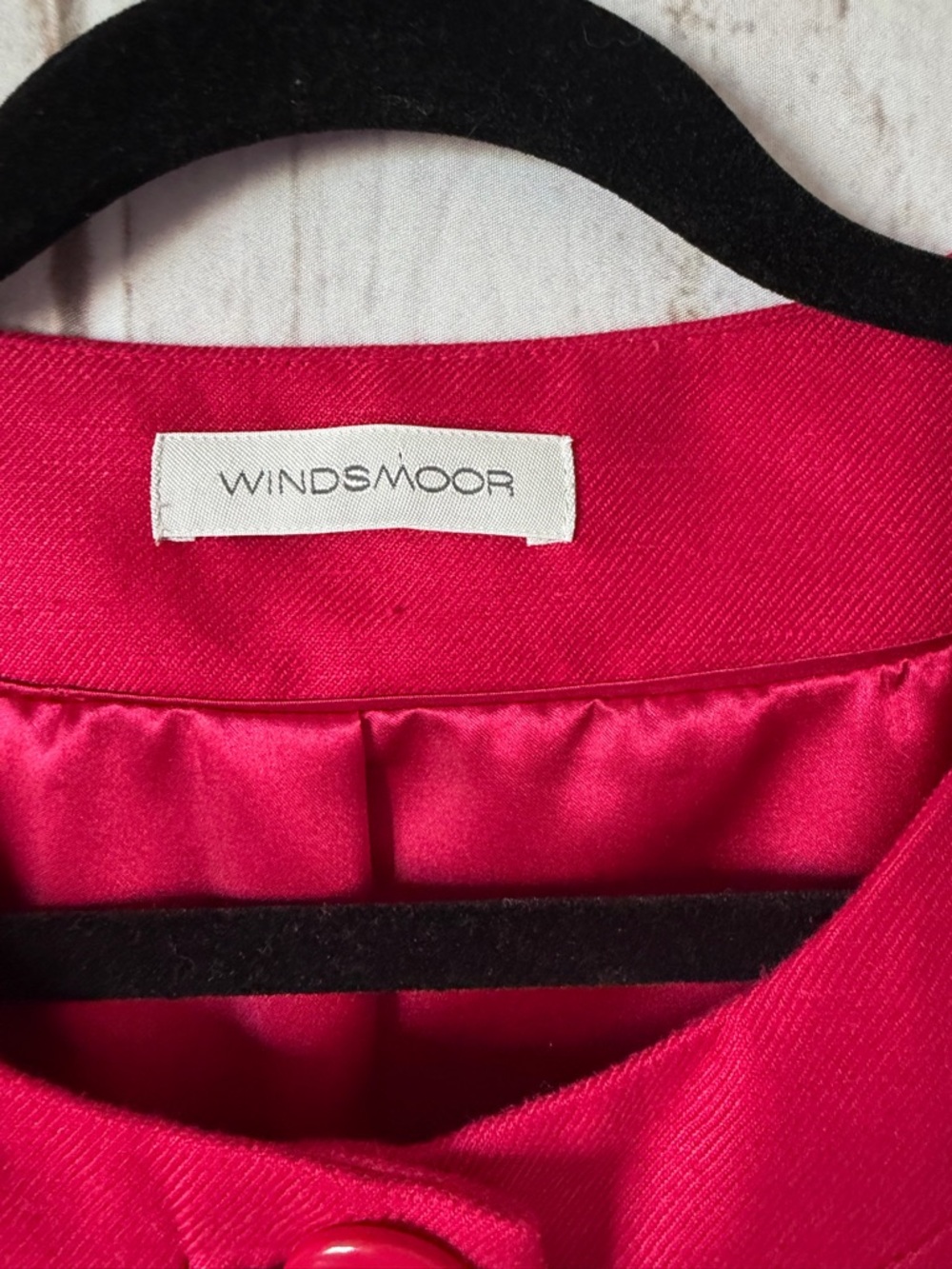 Windsmoor Raspberry Pink Linen Blend Button-Up Jacket Size 12 - Picture 9 of 10